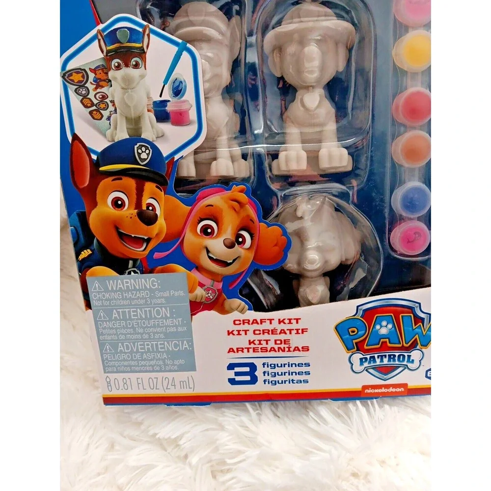 Melissa‎ & Doug Paw Patrol Craft Kit - 3 Decorate Your Own Pup Figurines - NEW